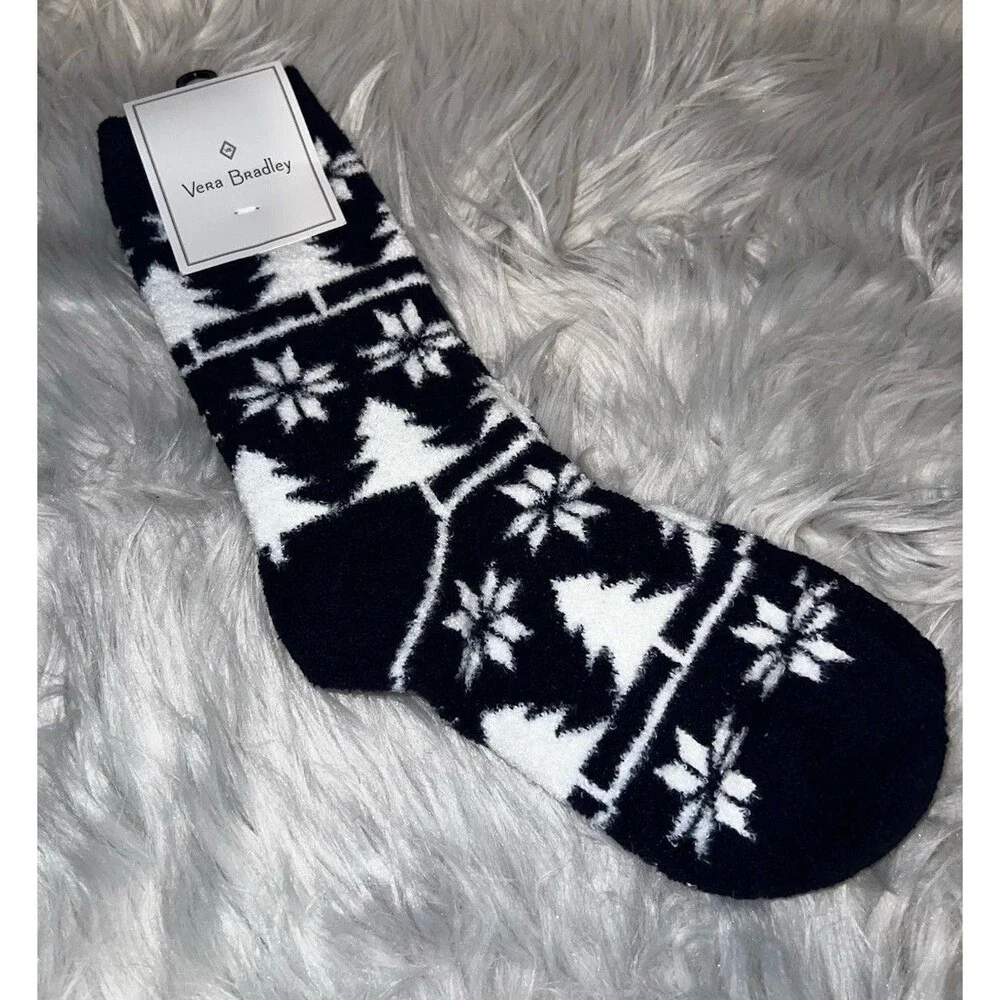 Vera Bradley Cozy Socks Holiday Trees Woman Size 5-10 NWT 🏷️